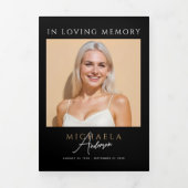 Programme Trois Volets Élégant funérailles/Mémorial de 9 photos (Page de couverture)