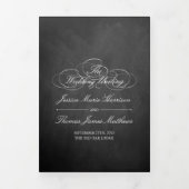 Programme Trois Volets Élégant Mariage de tableau de bord (Page de couverture)