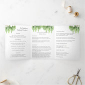 Programme Trois Volets Élégant Mariage Forest Woods | Tri-Fold (Intérieur)