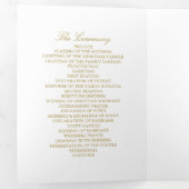 Programme Trois Volets Elégant Mariage or et blanc (Intérieur en premier)