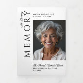 Programme Trois Volets Élégant Ordre De Service Nécrologie 6-Photo Funéra (Page de couverture)