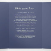 Programme Trois Volets Elégant simple de l'avenir Dusk avec Mariage Monog (Intérieur au milieu)