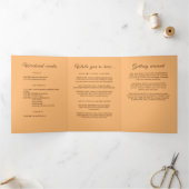 Programme Trois Volets Élégant simple Mariage de monogramme (Intérieur)