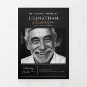 Programme Trois Volets En souvenir affectueux Moderne Élégant mémorial à  (Page de couverture)