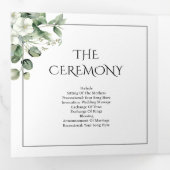 Programme Trois Volets Eycalyptus et fleurs blanches mariage à fleurs (Intérieur en premier)