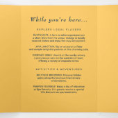 Programme Trois Volets Fleur à rayons simples élégant avec Mariage Monogr (Intérieur au milieu)