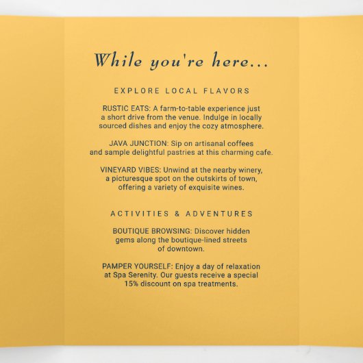 Programme Trois Volets Fleur à rayons simples élégant avec Mariage Monogr (Intérieur au milieu)