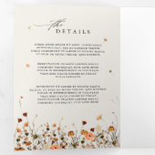 Programme Trois Volets Fleur sauvage d'automne Jardin Botanique Boho chic (Intérieur en premier)