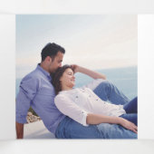 Programme Trois Volets Fleurs d'aquarelle rose, feuilles verts sauge, pho (Intérieur au milieu)