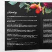 Programme Trois Volets Fleurs de funérailles/mémoire 7-Photo Écriture mod (Intérieur en premier)