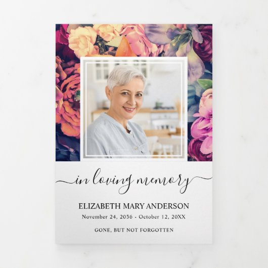 Programme Trois Volets Funérailles florales multiples et sombres (Page de couverture)