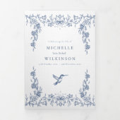 Programme Trois Volets Funeral Obituary Order of Service hummingbird (Page de couverture)