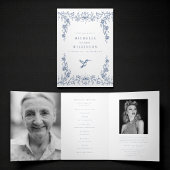 Programme Trois Volets Funeral Obituary Order of Service hummingbird