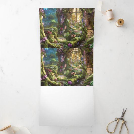 Programme Trois Volets Graphique de la forêt de Fairyland (Intérieur)