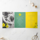 Programme Trois Volets Jaune de printemps mariage blanc (Intérieur)