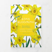 Programme Trois Volets Jaune de printemps mariage blanc (Page de couverture)