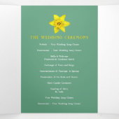 Programme Trois Volets Jaune de printemps mariage blanc (Intérieur au milieu)