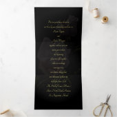 Programme Trois Volets Jusqu'à la mort Triplé sombre Élégant mariage Invi (Intérieur)