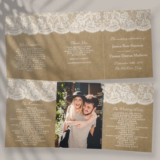 Programme Trois Volets La collection de Mariages Kraft & Lace