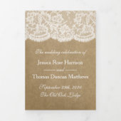 Programme Trois Volets La collection de Mariages Kraft & Lace (Page de couverture)