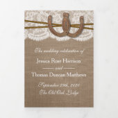 Programme Trois Volets La collection Rustic Horseshoe Mariage (Page de couverture)
