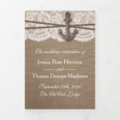 Programme Trois Volets La collection Rustique de Mariages d'Ancres nautiq (Page de couverture)