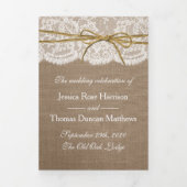 Programme Trois Volets La collection Rustique de Mariages de Bow Twine (Page de couverture)