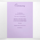 Programme Trois Volets Lavender Purple Rose Wedding Programs (Intérieur au milieu)