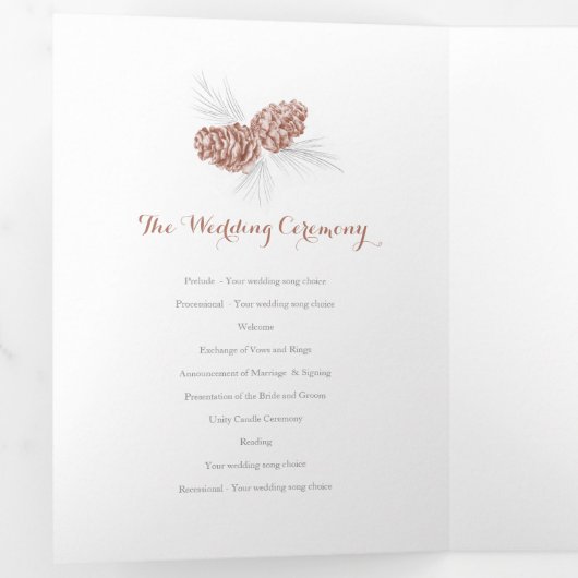 Programme Trois Volets Le cône gris hiver automne mariage (Intérieur en premier)