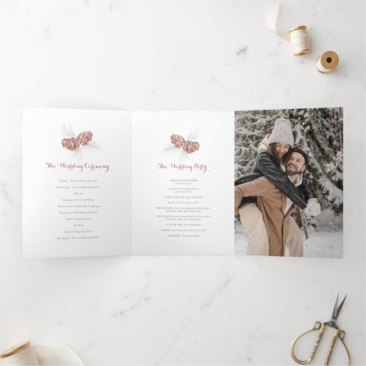 Programme Trois Volets Le cône gris hiver automne mariage (Intérieur)