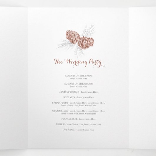 Programme Trois Volets Le cône gris hiver automne mariage (Intérieur au milieu)