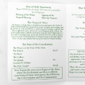 Programme Trois Volets Le Mariage Catholique des Deux Cœurs (Intérieur en premier)