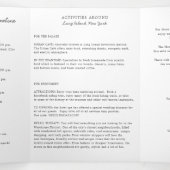 Programme Trois Volets Lettre d'accueil du Mariage de New York (Intérieur au milieu)