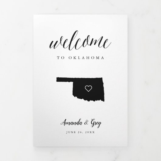 Programme Trois Volets LETTRE D'ACCUEIL Mariage DE L'Oklahoma ET Itinérai (Page de couverture)