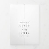 Programme Trois Volets LETTRE D'ACCUEIL MINIMALE Mariage ET Itinéraire (Page de couverture)