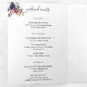 Programme Trois Volets Lettre de bienvenue et itinéraire de mariage borde (Intérieur en premier)