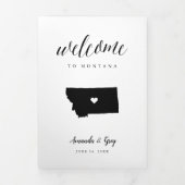 Programme Trois Volets Lettre de bienvenue Mariage du Montana et itinérai (Page de couverture)