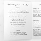 Programme Trois Volets LETTRE DE BIENVENUE Mariage Hawaii & Itinéraire (Intérieur en premier)