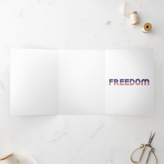 Programme Trois Volets Liberté drapeau américain pour patriotique et libe (Intérieur)