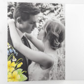 Programme Trois Volets Mariage blanc vert blanc pâle (Intérieur en premier)