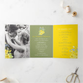 Programme Trois Volets Mariage blanc vert blanc pâle (Intérieur)