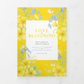 Programme Trois Volets Mariage blanc vert blanc pâle (Page de couverture)