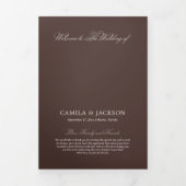 Programme Trois Volets Mariage Brown (Page de couverture)