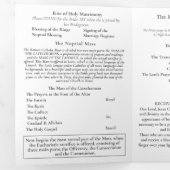 Programme Trois Volets Mariage catholique de la grâce nuptiale (Intérieur en premier)