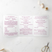 Programme Trois Volets Mariage catholique de la Grâce nuptiale (Intérieur)