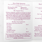 Programme Trois Volets Mariage catholique de la Grâce nuptiale (Intérieur en premier)
