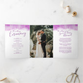 Programme Trois Volets Mariage cérémonie de renouvellement moderne art ab (Intérieur)