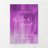 Programme Trois Volets Mariage cérémonie de renouvellement moderne art ab (Page de couverture)