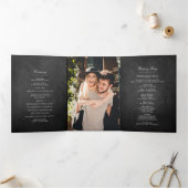 Programme Trois Volets Mariage Chalkboard (Intérieur)