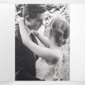 Programme Trois Volets Mariage de automne rouge à tête de fleurs de persi (Intérieur au milieu)